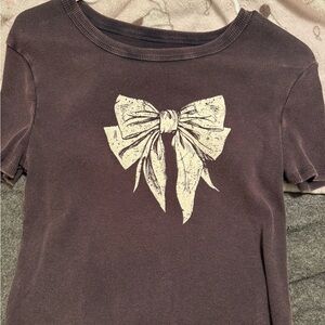 Bow crop top. Brand new